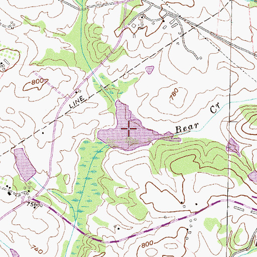 Topographic Map of Reservoir 38, GA
