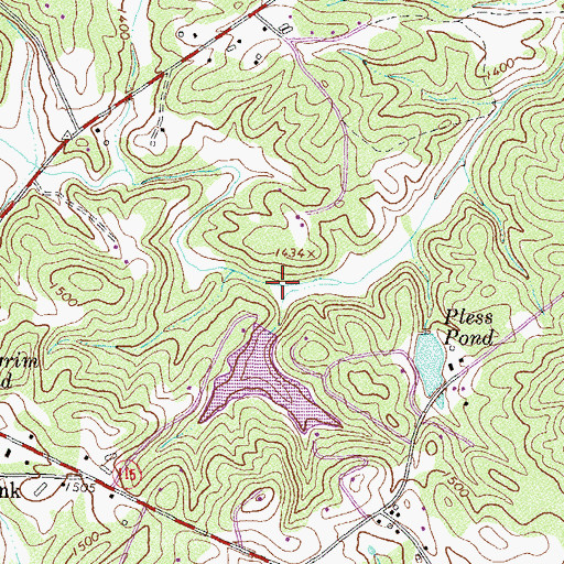 Topographic Map of Lake Pless, GA