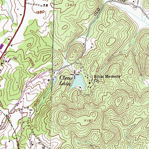 Topographic Map of Clear Lake Dam, GA