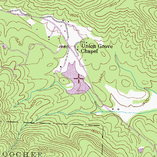 Topographic Map of Mays Lake, GA