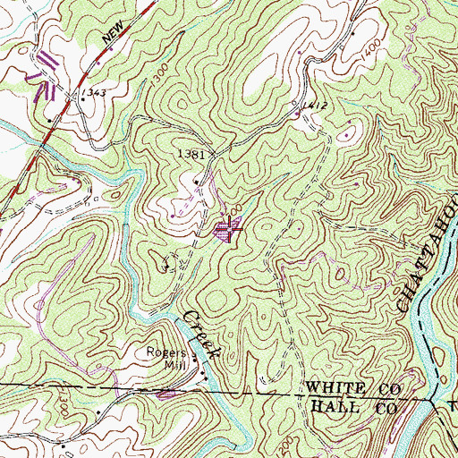 Topographic Map of Sims Lake, GA