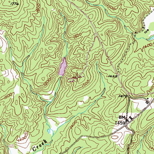 Topographic Map of Smith Lake Dam, GA