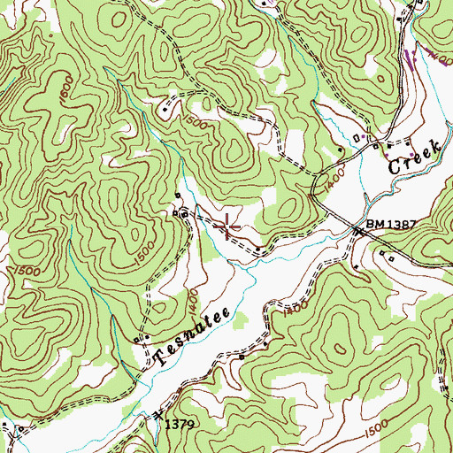 Topographic Map of Hills Lake Dam, GA