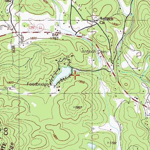 Topographic Map of Camp Coleman Lake Dam, GA