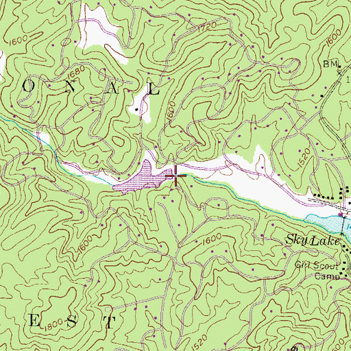 Topographic Map of Sautee Creek Watershed Number 12 Dam, GA