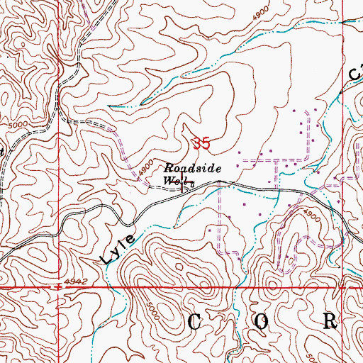 Topographic Map of Roadside Well, AZ