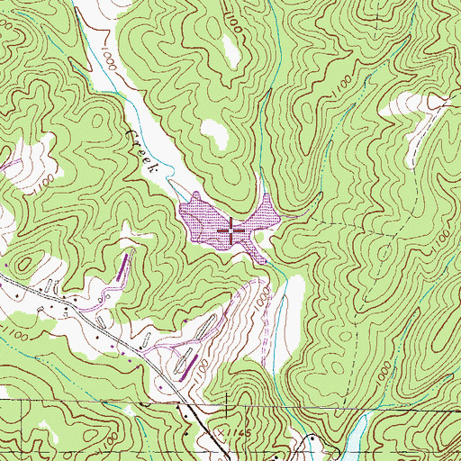 Topographic Map of Reservoir Seven, GA