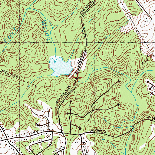 Topographic Map of Middle Oconee Structure Number One Dam, GA