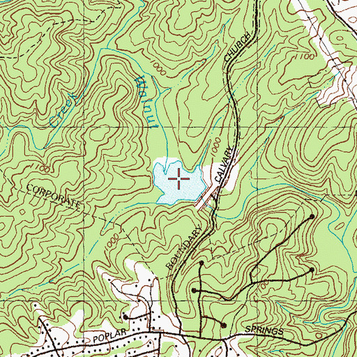 Topographic Map of Reservoir One, GA