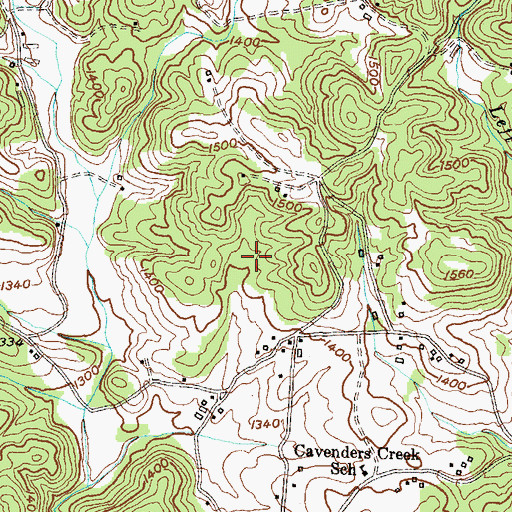 Topographic Map of Ricketts Lake, GA