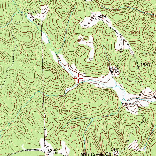 Topographic Map of Etowah River Watershed Number 25 Dam, GA