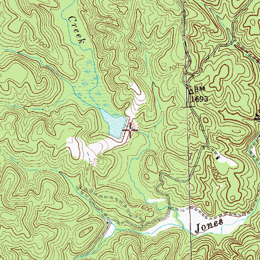 Topographic Map of Etowah Number 32 Lake Dam, GA