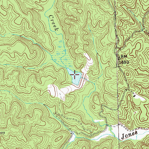 Topographic Map of Etowah Number 32 Lake, GA