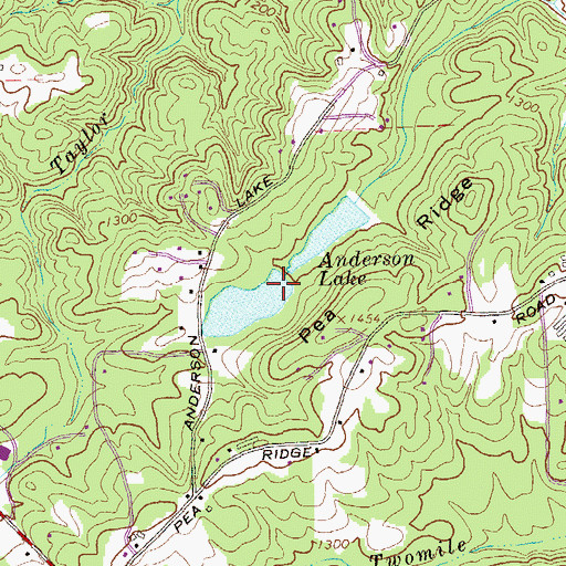 Topographic Map of Anderson Dam Number One, GA