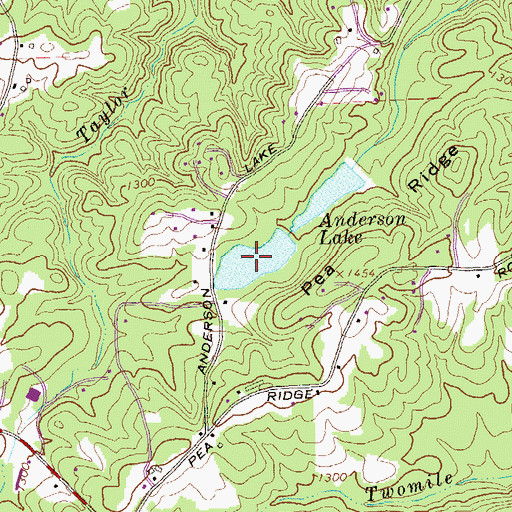 Topographic Map of Anderson Lake Number One, GA
