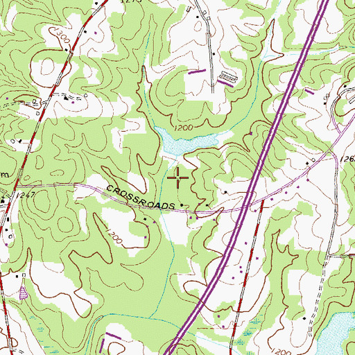 Topographic Map of Settingdown Reservoir Number 56, GA