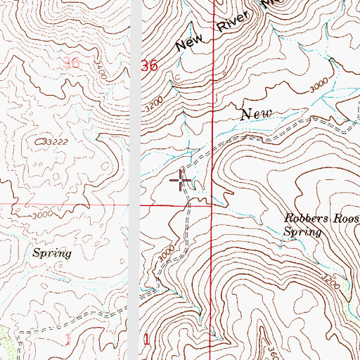 Topographic Map of Robbers Roost Canyon, AZ