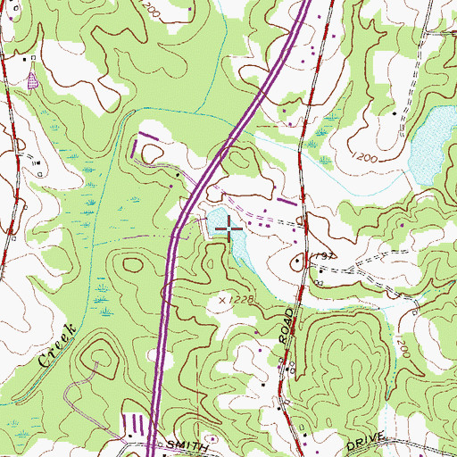 Topographic Map of Reservoir Four, GA