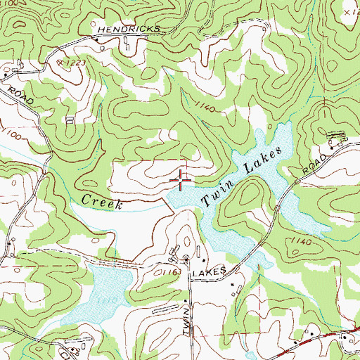 Topographic Map of Settingdown Creek Structure 11 Dam, GA