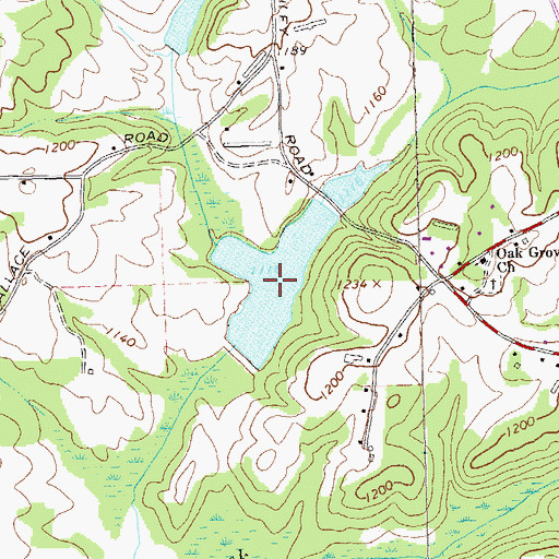Topographic Map of Reservoir 21, GA