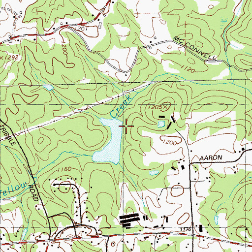Topographic Map of Settingdown Creek Structure 30-A Dam, GA
