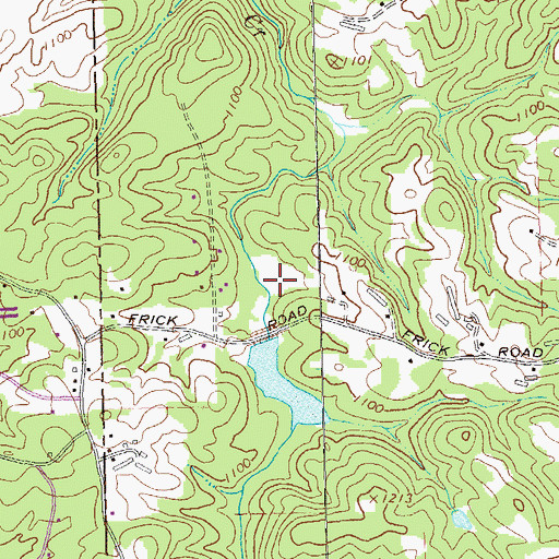 Topographic Map of Settingdown Creek Structure 27 Dam, GA