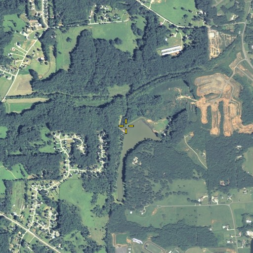 Aerial/Satellite Image of Settingdown Creek Structure 10 Dam, GA