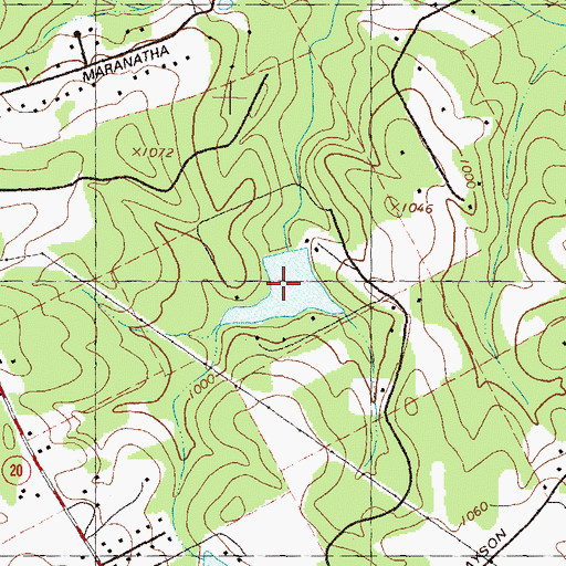 Topographic Map of Arnold Lake, GA