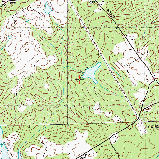 Topographic Map of Upper Rollins Ranch Dam, GA