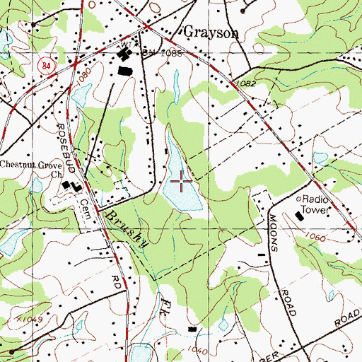 Topographic Map of Dove Lake, GA