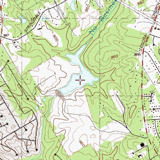 Topographic Map of Allen Lake, GA