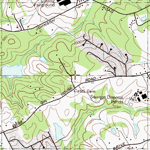 Topographic Map of Webb Lake, GA