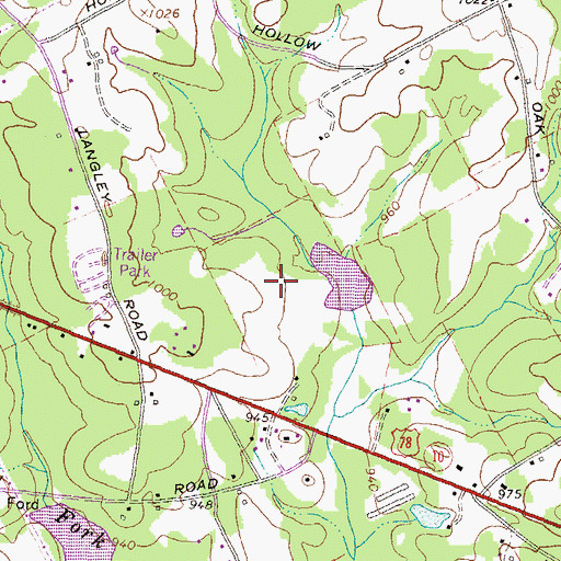 Topographic Map of Tuggle Dam 22, GA