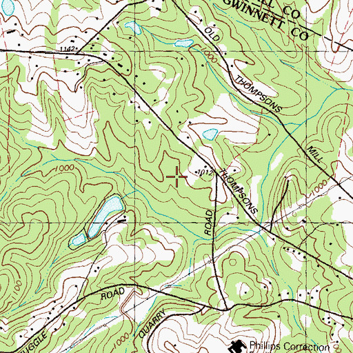 Topographic Map of Harrison Dam, GA