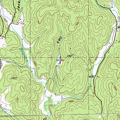 Topographic Map of Hensley Lake Dam, GA
