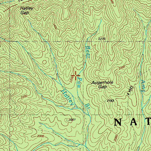 Topographic Map of Shaw Lake, GA