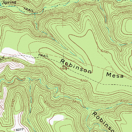Topographic Map of Robinson Mesa, AZ