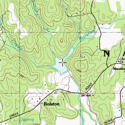 Topographic Map of Garland Lake, GA