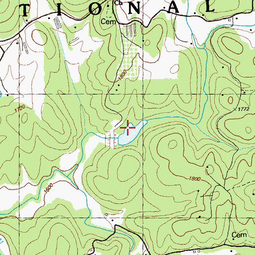 Topographic Map of Cartecay Watershed Dam Number Three, GA