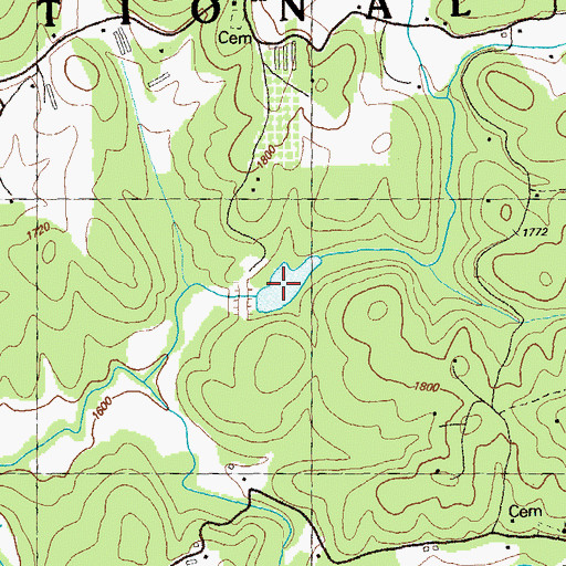 Topographic Map of Lowman Lake, GA