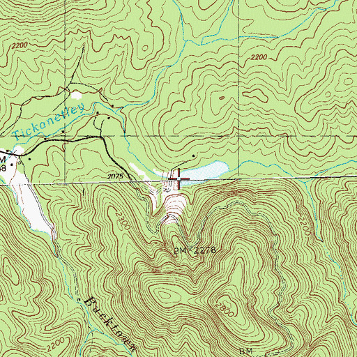 Topographic Map of Cartecay River Watershed Dam Number Seven, GA