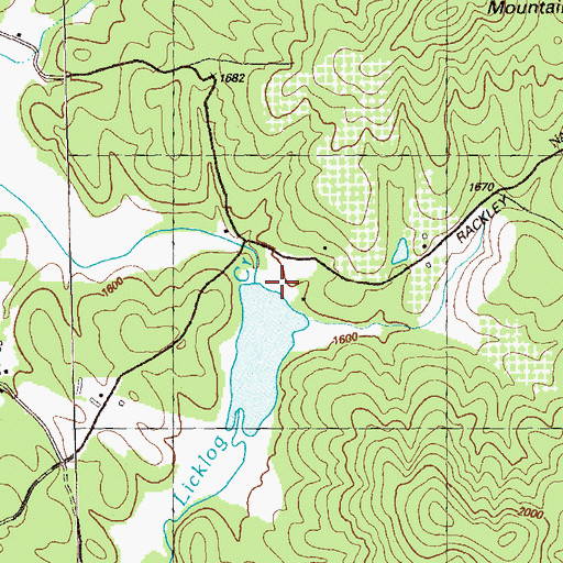 Topographic Map of Cartecay Watershed Dam Number 10, GA