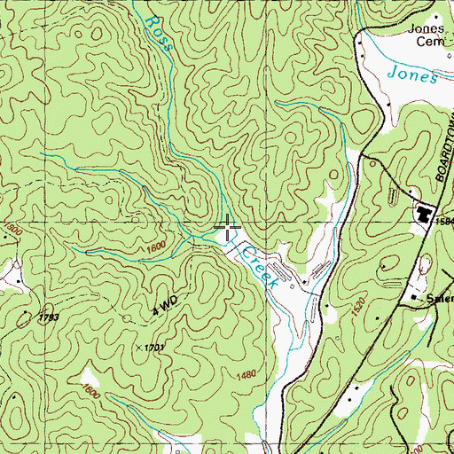 Topographic Map of Parks Lake, GA