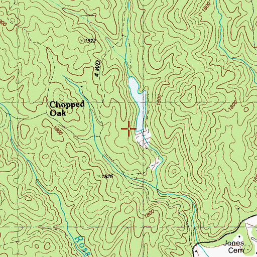 Topographic Map of Ellijay Watershed Number Three Dam, GA