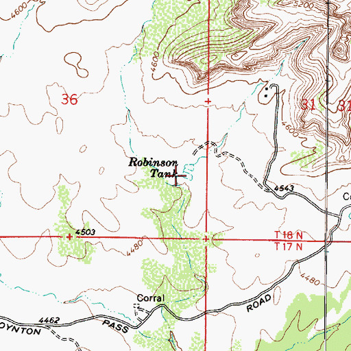 Topographic Map of Robinson Tank, AZ