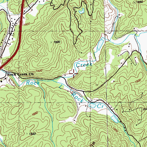 Topographic Map of Allen Lake, GA