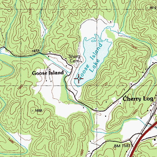 Topographic Map of Ellijay Watershed Dam Number 10, GA