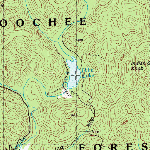 Topographic Map of Mountaintown Creek Watershed Dam Number Two, GA