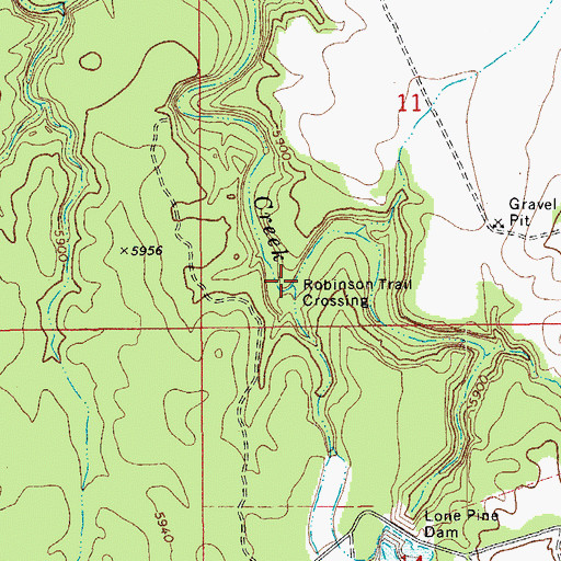 Topographic Map of Robinson Trail Crossing, AZ