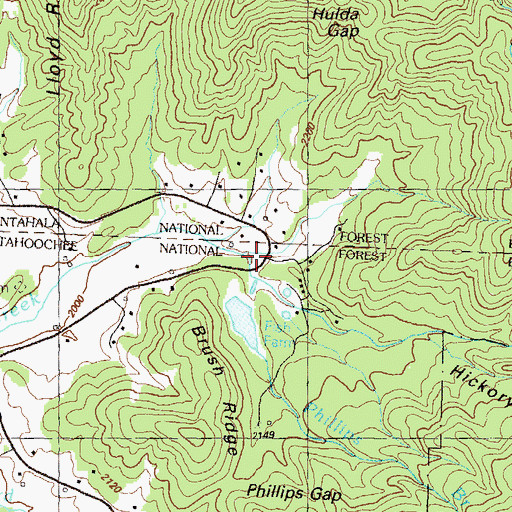 Topographic Map of Eagle Mountain Trout Farm Lake, GA